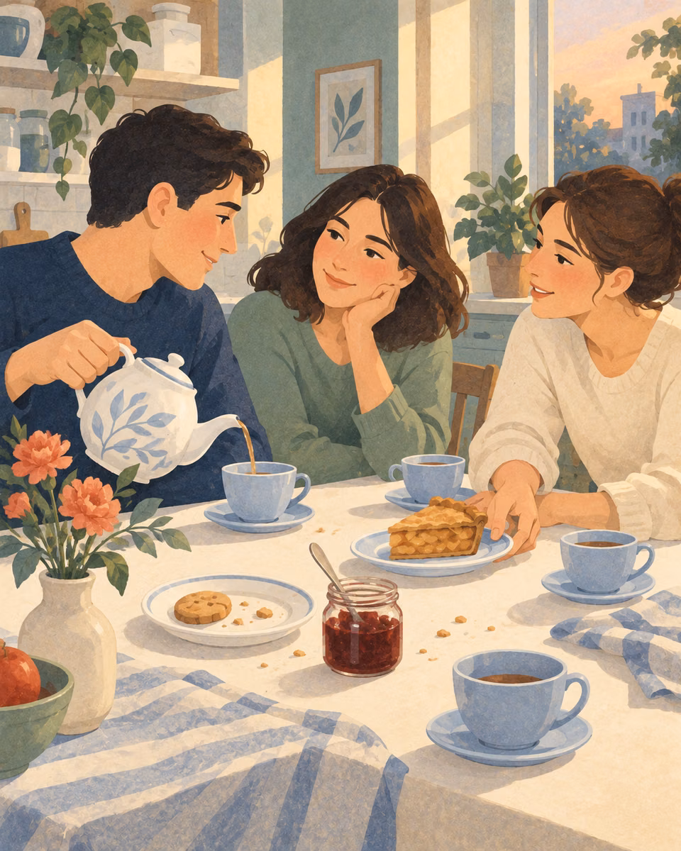 Illustration for An Evening Over Tea