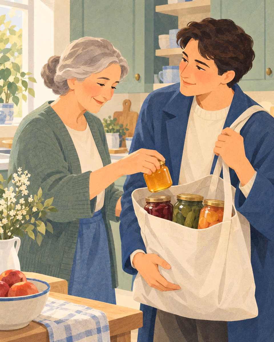 Illustration for A Bag of Jars