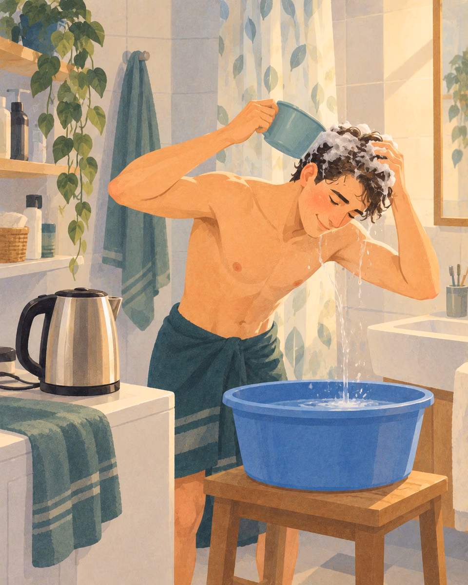 Illustration for Ten Days Without Hot Water