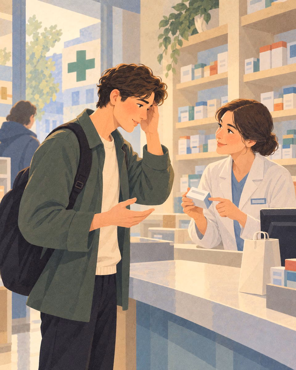 Illustration for At the Pharmacy in Moscow